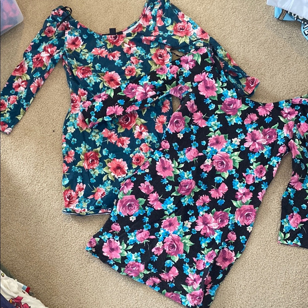 Floral Long Sleeve bodycon Dresses